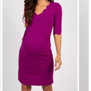 Magenta maternity dress
